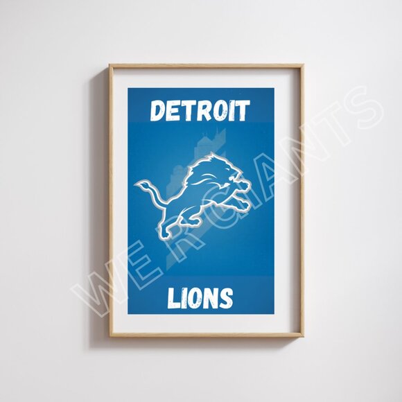 Other - DETROIT LIONS 11x17 Art Print